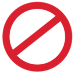 Prohibited Sign in red